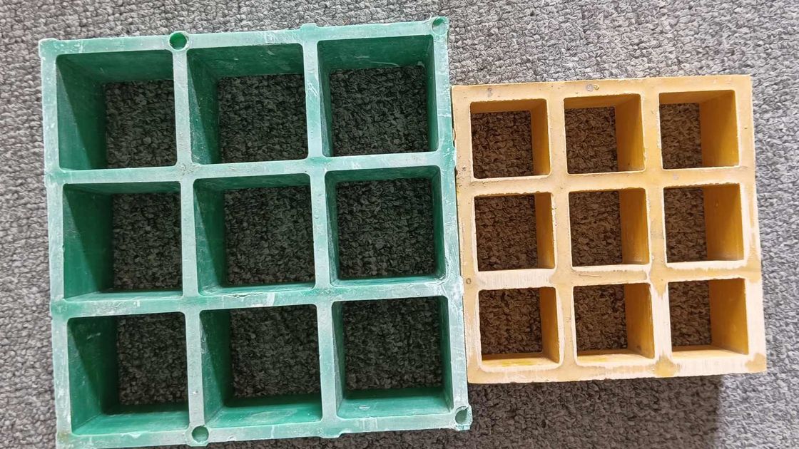 다채로운 FRP 격자 유리섬유 바닥 격자 야외 배수 덮개 자동차 세탁기 격자 38x38mm