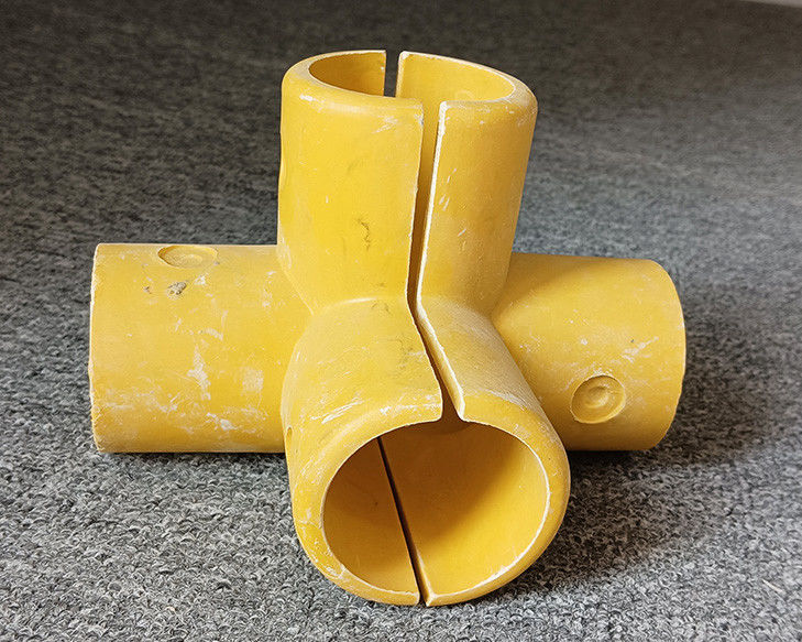 50mm 둥근 튜브 유리섬유 FRP 핸들 펌핑 팔꿈치 베이스 티 네 가지 연결 장치