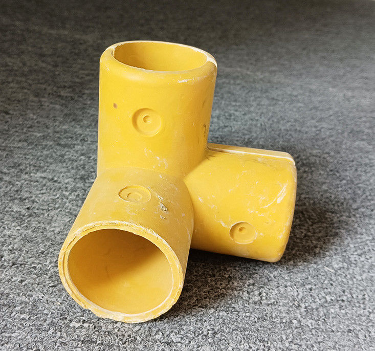 50mm 둥근 튜브 유리섬유 FRP 핸들 펌핑 팔꿈치 베이스 티 네 가지 연결 장치